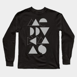 Merry Xmas - Geometric Typo Long Sleeve T-Shirt